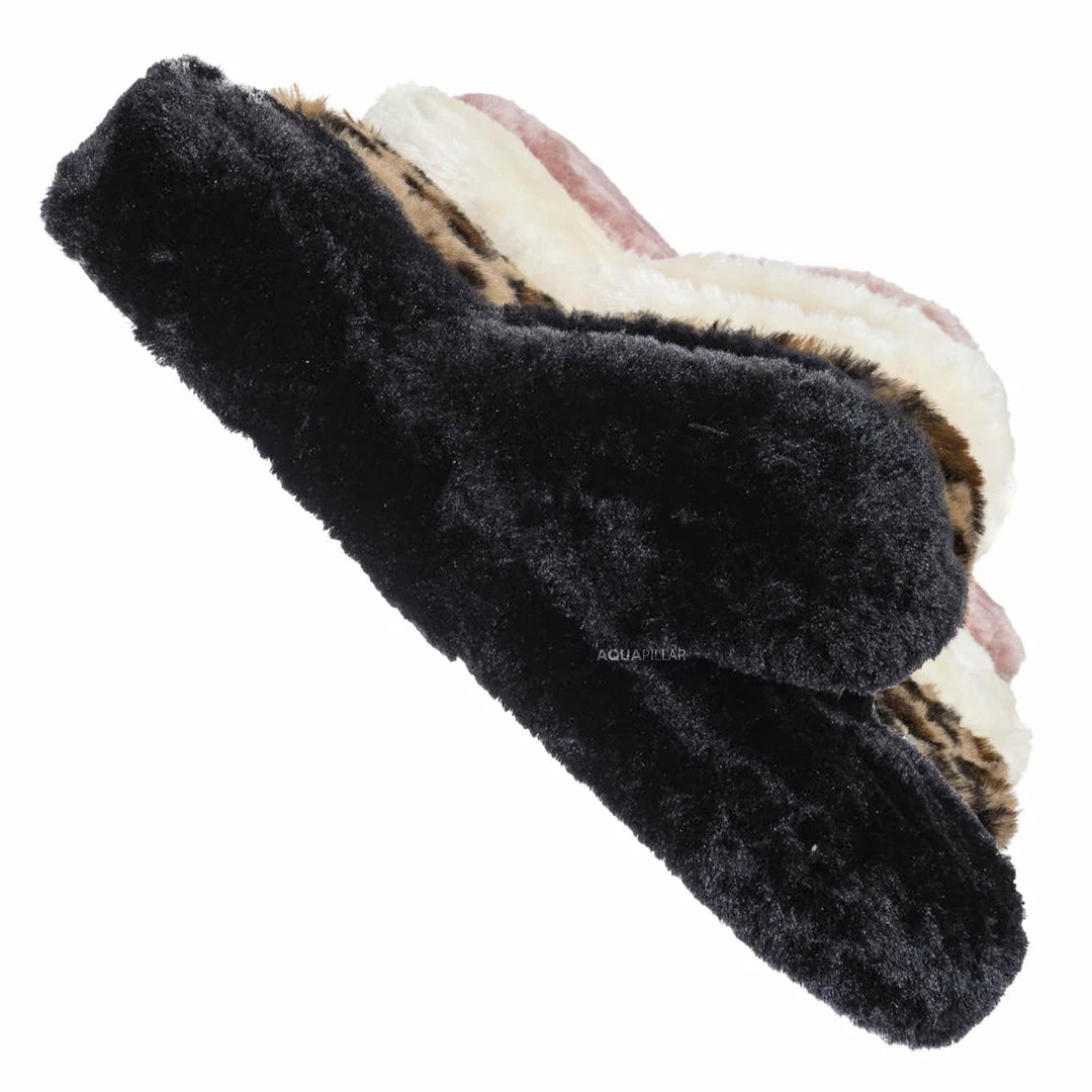 Bamboo New Warmness05 Fluffy Faux Rabbit Fur Sandal - Flatform Thong Flip Flop Slipper
