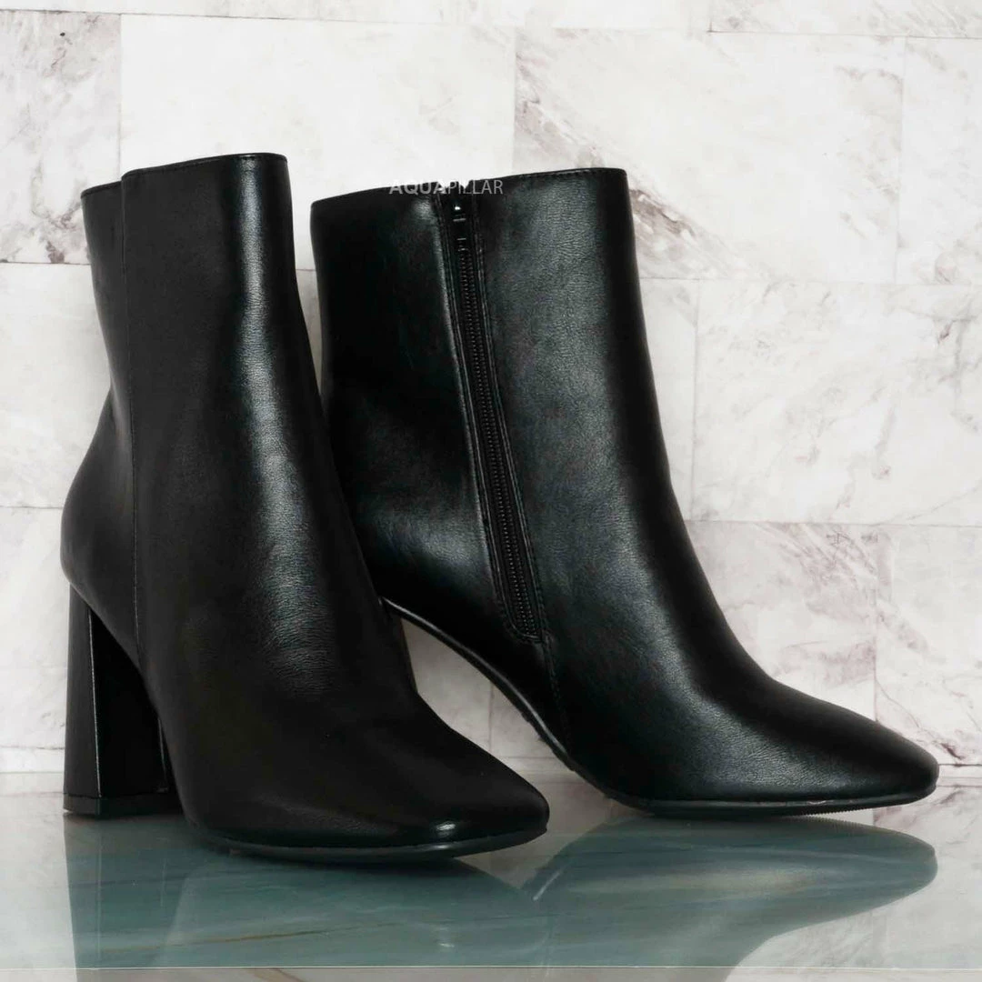 Bamboo Article01 Block Heel Dress Boot - Women Ankle Bootie New