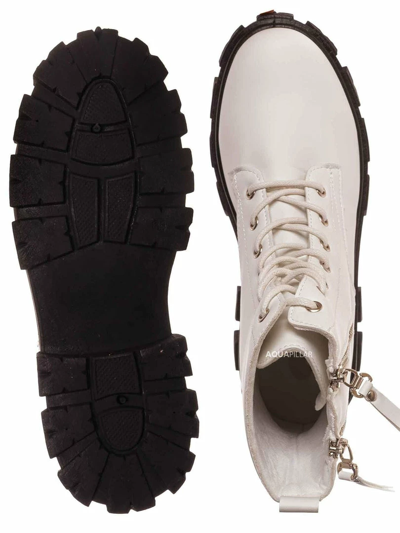 Forever Link Atlantic06 Double Zipper Lace Up Combat Bootie New