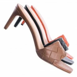 Bamboo Always42 Woven High Heel Mule - Women Basket Braided Weaved Slip On Slippers