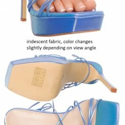 Anne Michelle New Thrilling03 Lace Up Leg Wrap Stiletto Sandal, Women Strappy Dress Shoes