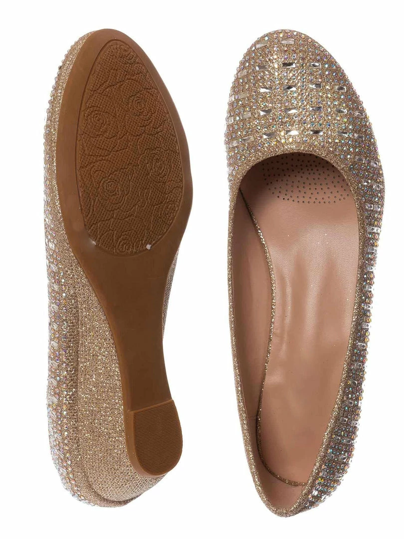 Forever Link Fisher3 Rhinestone Embellished Low Wedge Pump, Women Dress Shoes New