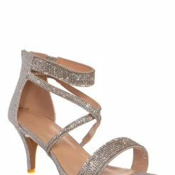 Delicacy Excited104 Women Rhinestone Crystal Glitter Dress Sandal