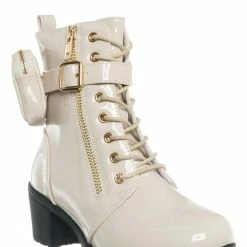 Forever Link New Access39K Childrens Utility Pouch Combat Boots - Girls Shoes