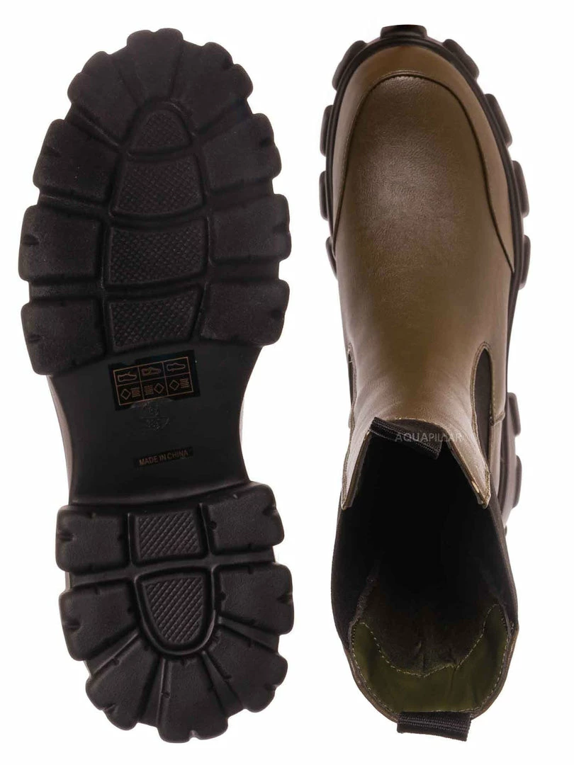 Bamboo New Tetris09 Calf High Chelsea Unisex Dress Boots