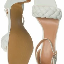 Forever Link Square66 Braided High Heel Stiletto Sandal - Women Ankle Strap Shoes