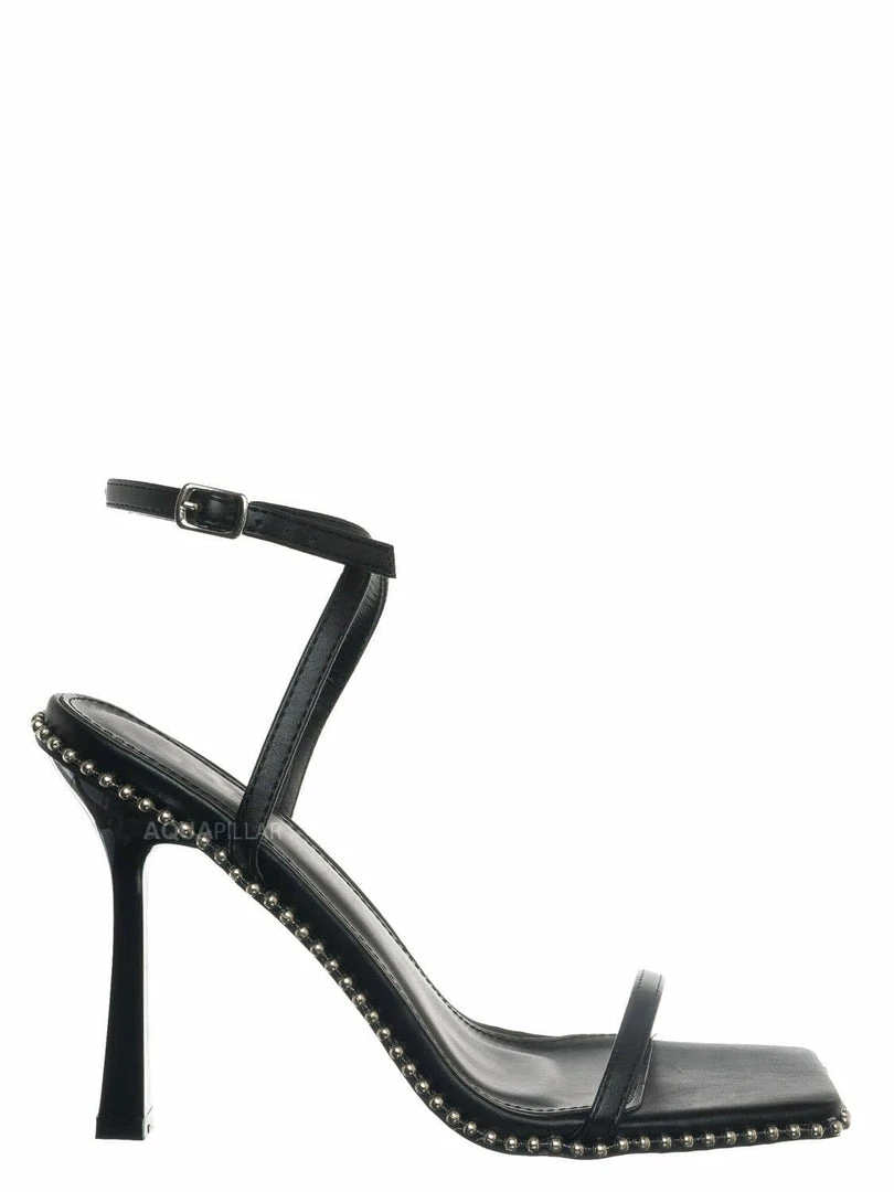 Wild Diva New Boli01 Punkl Rock Metal Embellished Heel Sandal - Women Dress Shoes