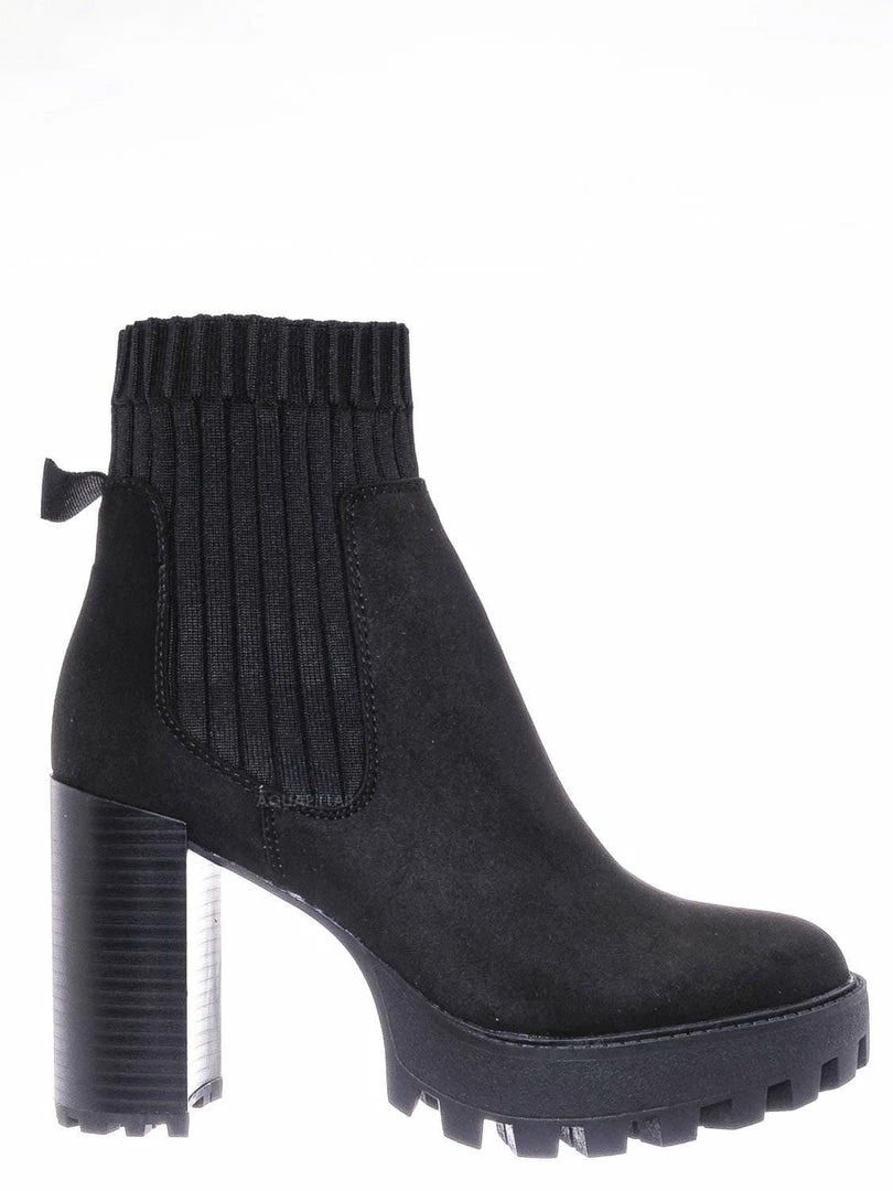 Bamboo Intense01 Chelsea Boots W Elastic Knit Sweater Sock - Threaded Lug Sole Bootie New