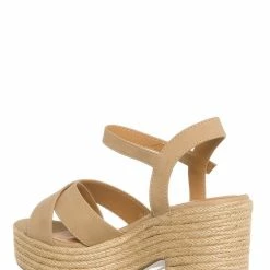 Soda Beauty Espadrille Jute Rope Platform Clog, Womens Ankle Strap Sandal New