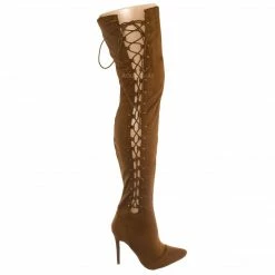 Forever Link New Ariana38 Corset Lace Up Thigh High Boots - Women High Heel Shoes