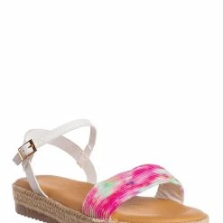 Bamboo New Superb32 Espadrille Flatform Sandal, Womens Lucite TieDye Padded Shoes