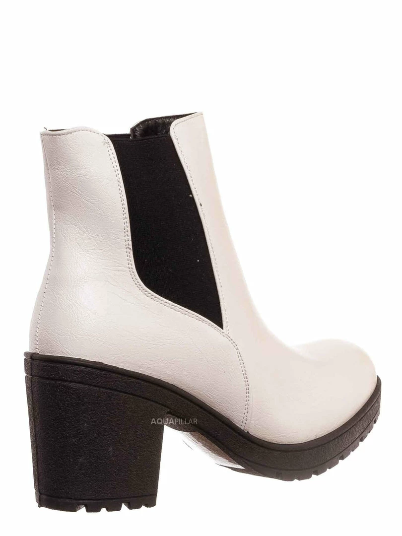 Fabulous New Status51 Vintage Block Heel Elastic Chelsea Ankle Bootie