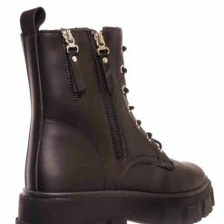Forever Link Atlantic06 Double Zipper Lace Up Combat Bootie New