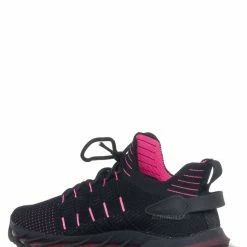 La Shailah Format11 Elastic Knitt Mesh Rubber Sneaker, Athleisure Tennis Trainer Shoes