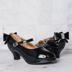 Little Angel Tasha922 Kids Block Heel Mary Jane Pump - Girl Wedding Dress Shoes