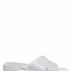 Glaze Delana3 Jelly Block Heel Clogs - Women Slip On Sandal