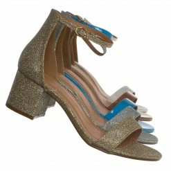 Top Moda Darcie1 Low Block Heel 2 Piece Sandal - Women Ankle Strap Sandal New