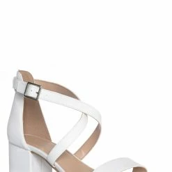 CityClassified Trial Low Block Heel Strappy Sandal - Women Dressy Chunky Dance Bride Wedding Ballroom Graduation Tacones Formal Summer Pump Comfort Shoes