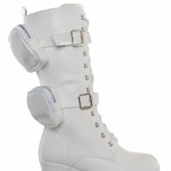 Forever Link Pacific34K Children's Block Heel Utility Combat Boot New