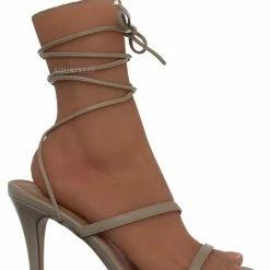 CityClassified New Shop Lace Up Strappy High Heel Sandal - Women Leg Wrap Shoes