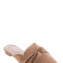 Forever Link Mules11 Knotted Pointed Toe Slides - Women's Slide In Close Toe Slipper New