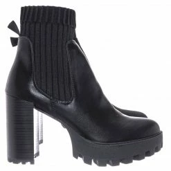 Bamboo Intense01 Chelsea Boots W Elastic Knit Sweater Sock - Threaded Lug Sole Bootie New