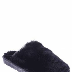 Bamboo Snuggle07 Furry Flatbed Slipper Mule - Mukluk Winter Slip On For Men & Women
