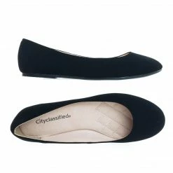 City Classified New Thesis Round Toe Ballerina Ballet Flats W Soft Foam Padding