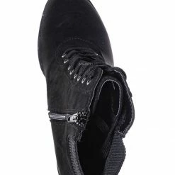 Bamboo Pilate09 Block Heel Combat Bootie - Lug Sole Lace Up Goth Victorian Ankle Boots