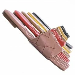 Forever Link Padded18 Wide Woven Slide Sandal - Womens Elongated Open Square Toe Slipper Mule New