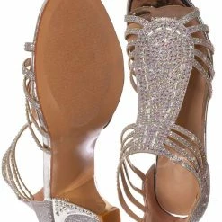 Forever Link Perform69 Rhinestone Crystal High Heel Sandal - Women Glitter Dress Shoes New