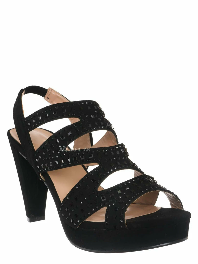 Forever Link System82 Rhinestone Crystal Open Toe Sandal - Women Ankle Strap