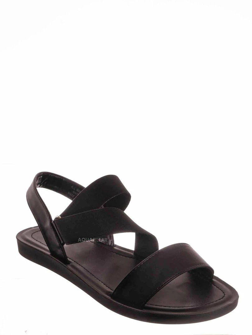 Soda Quant Sporty Elastic Flat Sandal, Women Summer Shoe New