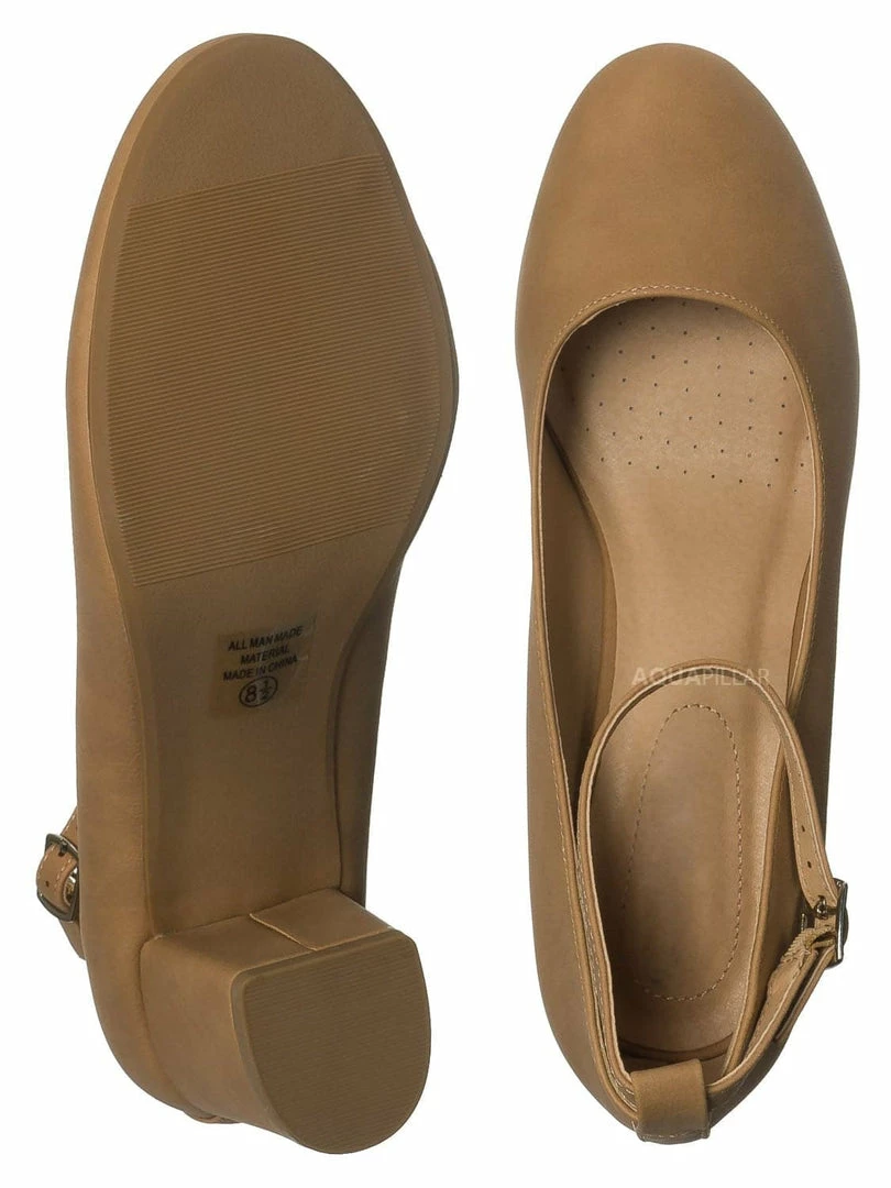 CityClassified New Ryan Block Heel Ankle Strap Pump - Women Comfort Foam Padded Shoes