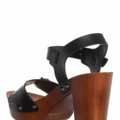 Wild Diva Kyrie36 Lightweight Wooden Clog Sandal, Women Comfort Shoes