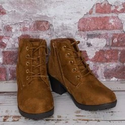 Forever Link Plus11K Girl's Block Heel Combat Ankle Bootie New