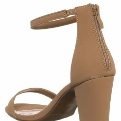 Top Moda Hannah1 Chunky Heel Two Piece Sandal - Women Evening Open Toe Dress Shoes New