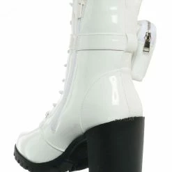 Forever Link Access39 Combat Bootie W Pouch - Women High Heel Ankle Boots New