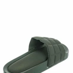 Forever Link New Comex16 Boho Quilted Padded Sandal - Women Slide Molded Footbed Slipper Sandal