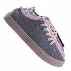 La Shailah Continue10 Thick Rubber Sole Sneaker -Unisex Lace Up Plain Loafer W Raw Trimming New