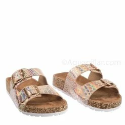 Bamboo Defeat57 Contoured Footbed Slide Sandal - Anatomical Molded Slipper Corks Shoes