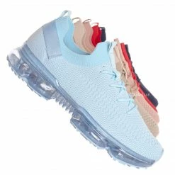 Forever Link Flow19 Stretch Elastic Mesh Sneaker - Festival Lace Up Rubber Air Bubble Cushion