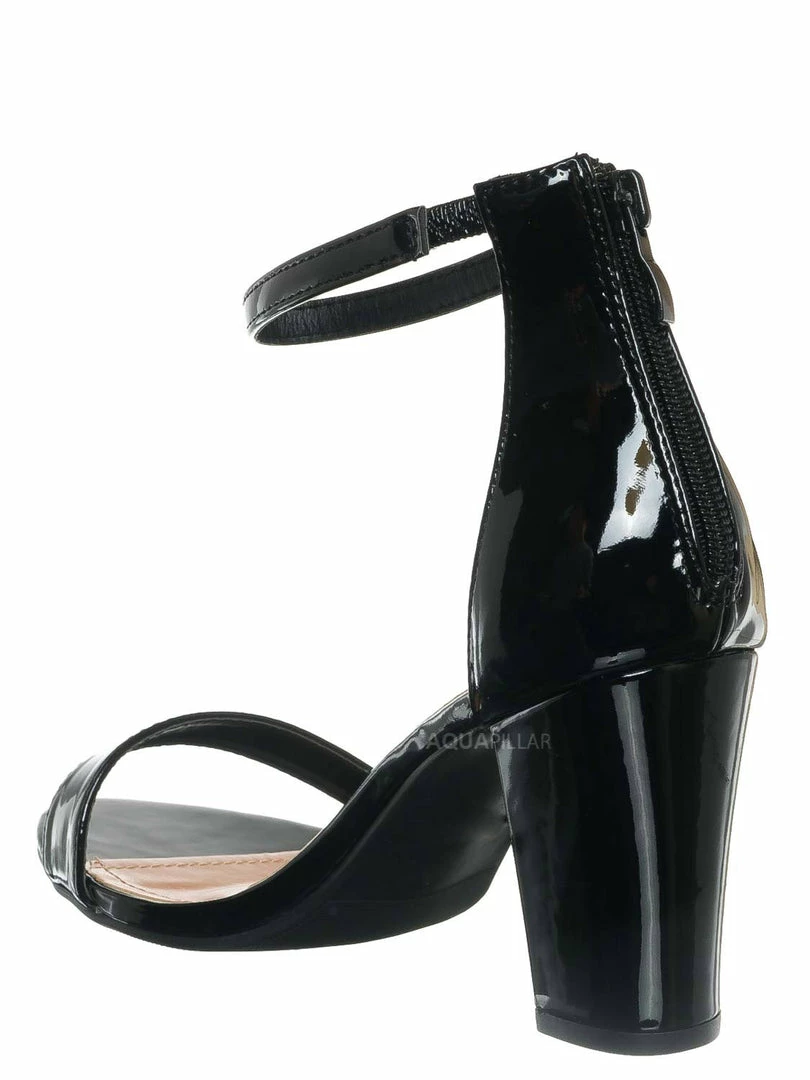 Top Moda Hannah1 Chunky Heel Two Piece Sandal - Women Evening Open Toe Dress Shoes New