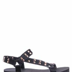 Bamboo Sweetdream02 EVA Sporty Sandal W Metal Stud Detail - Flatform Foam Comfy Shoe