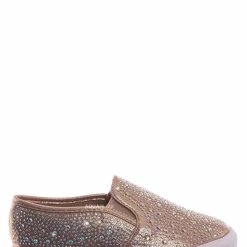 Forever Link Design08K Children Rhinestone Crystal Slip On Sneaker - Kids Girl Sporty Loafer New