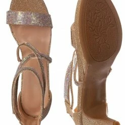 Delicacy Excited104 Women Rhinestone Crystal Glitter Dress Sandal