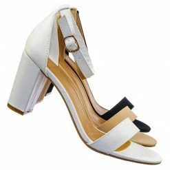 Bamboo Striking01 Retro Chunky Block Heel Sandal - Womens Open Toe Two Piece Dress Shoe