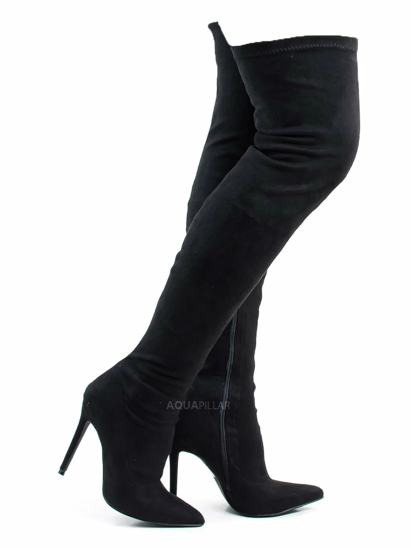 Liliana Gisele7 Over The Knee Stiletto Heel Dress Boots - Women Dress Shoes New