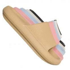 Forever Link Meek02 Lightweight Pillow Slide, Womens Flat Sandal