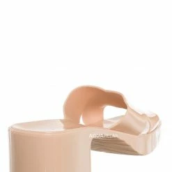 Glaze Delana3 Jelly Block Heel Clogs - Women Slip On Sandal